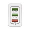 Wozinsky rýchly sieťový nabíjací adaptér Quick Charge QC 3.0 3x USB 30W, biely (WWC-01)