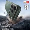 iPhone 17 Pro / 18 Pro vāciņš – ESR Cyber Armor Kickstand ar statīvu – zaļš