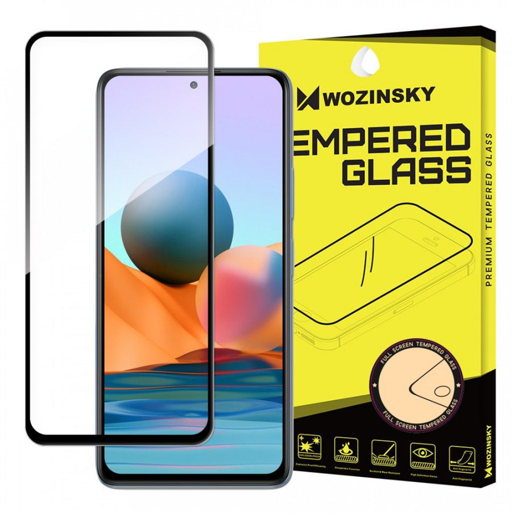 Folie sticlă securizată 5D pentru Xiaomi Redmi Note 10 Pro, neagră |  Momanio.ro