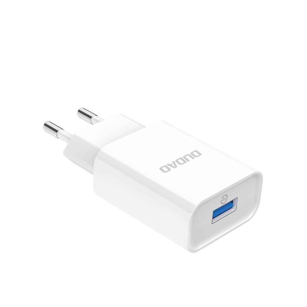 Dudao nabíječka, USB 5V / 2,4 A Quick Charge 3.0 + Micro USB kabel, bílá  (A3EU + Micro USB, bílá) | Tvrzenaskla.eu
