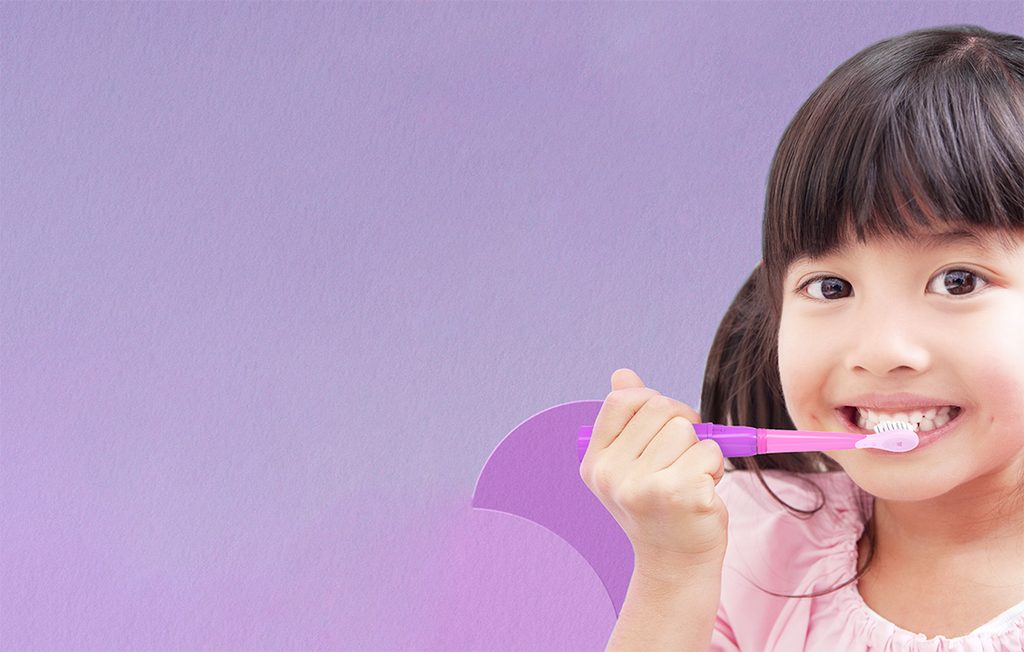 FairyWill FW-2001 sonický zubní kartáček pro děti se sadou hlavic, fialový  | Tvrzenaskla.eu