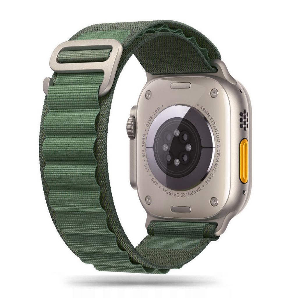 Tech-Protect Nylon PRO szíj, Apple Watch 4 / 5 / 6 / 7 / 8 / 9 / SE (38 /  40 / 41 mm), zöld | Momanio.hu