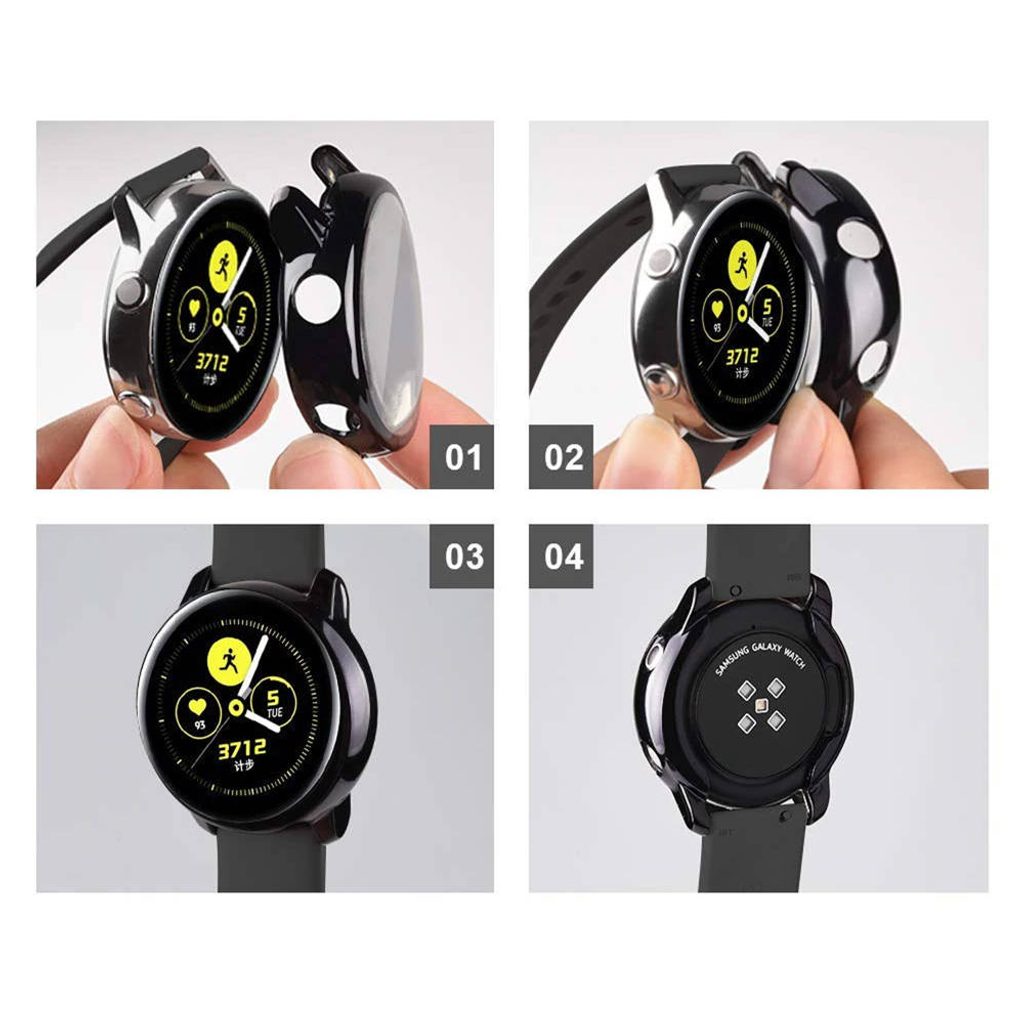 Puzdro 2v1 so sklom pre Samsung Galaxy Watch Active 2, 44 mm, priehľadné |  Tvrdeneskla.eu