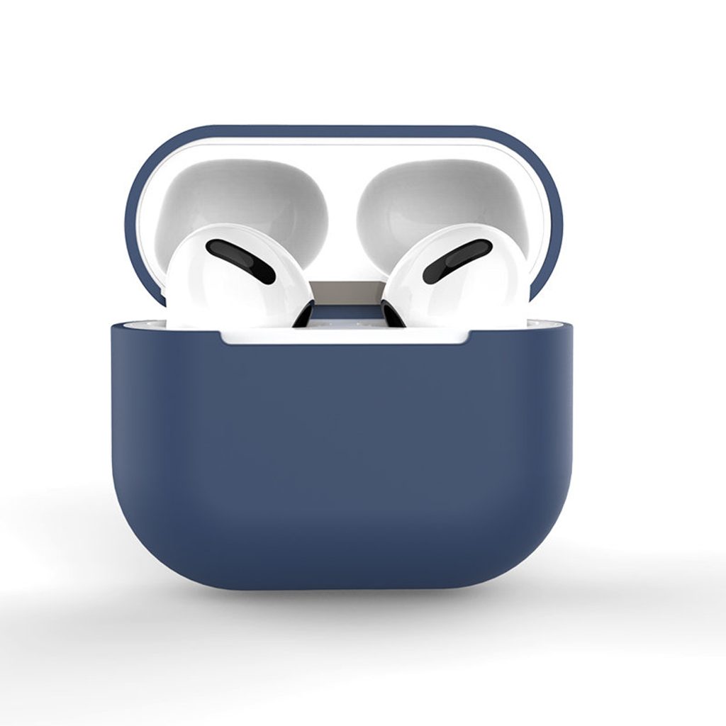 Mäkké silikónové púzdro na slúchadlá Apple AirPods 3, tmavo modré (púzdro  C) | Tvrdeneskla.eu
