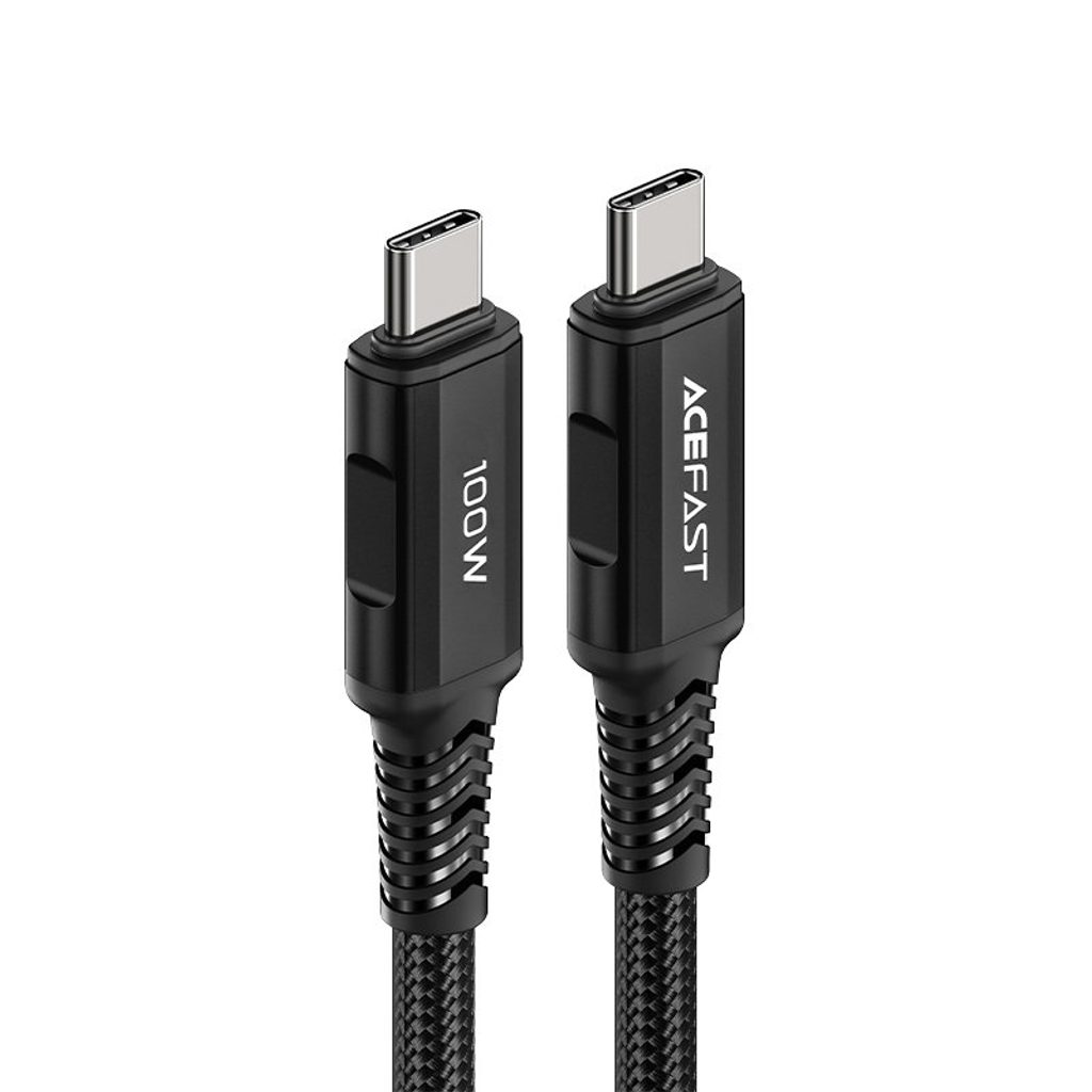 Acefast kabel USB-C - USB-C 2m, 100W (20V / 5A), černý (C4-03 black) |  Tvrzenaskla.eu