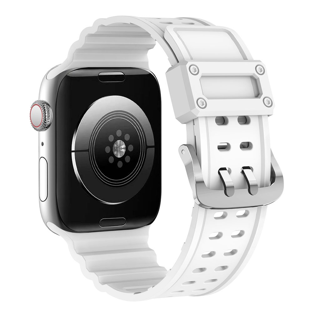 Strap Triple remienok pre hodinky Apple Watch SE / 8 / 7 / 6 / 5 / 4 / 3 /  2 / 1 (41/40/38mm), biely | Tvrdeneskla.eu