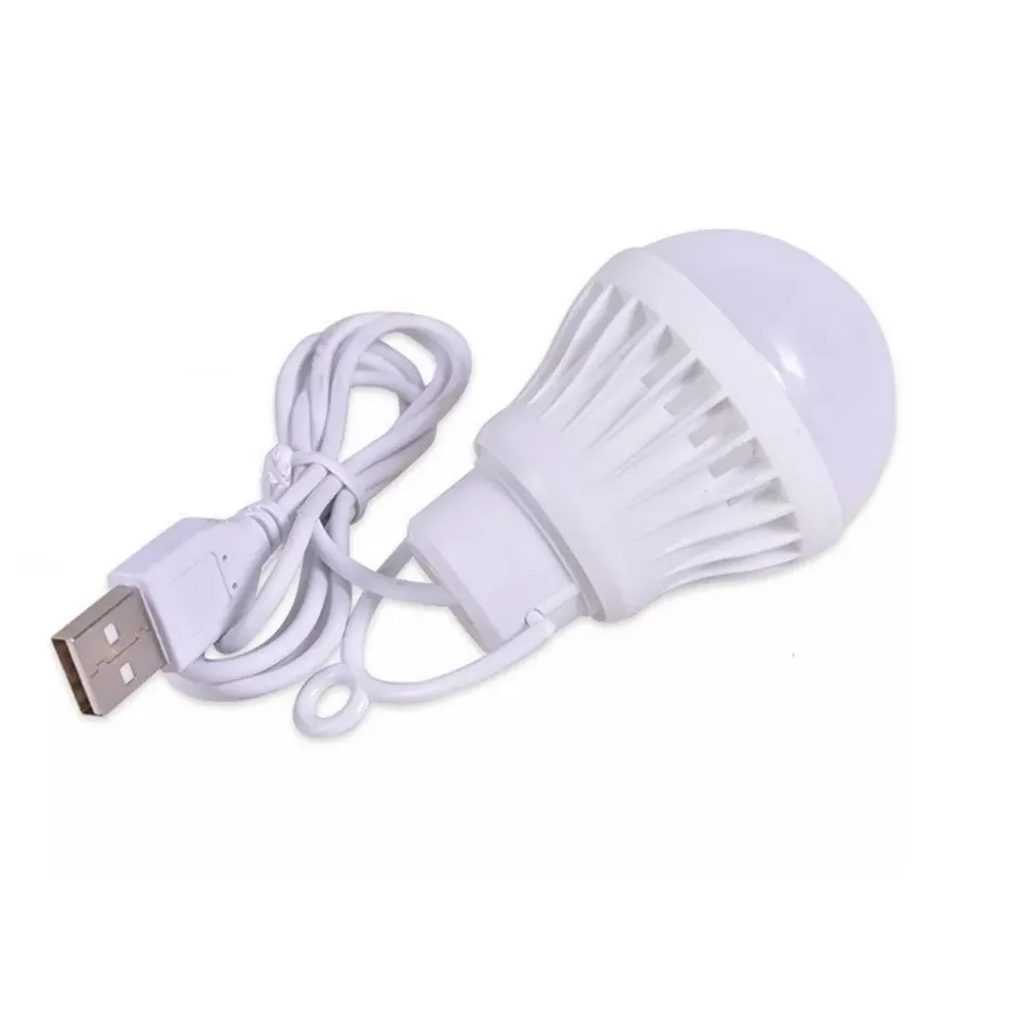 LED žiarovka USB, biele svetlo, 3W, kábel 1m, 200lm | Tvrdeneskla.eu