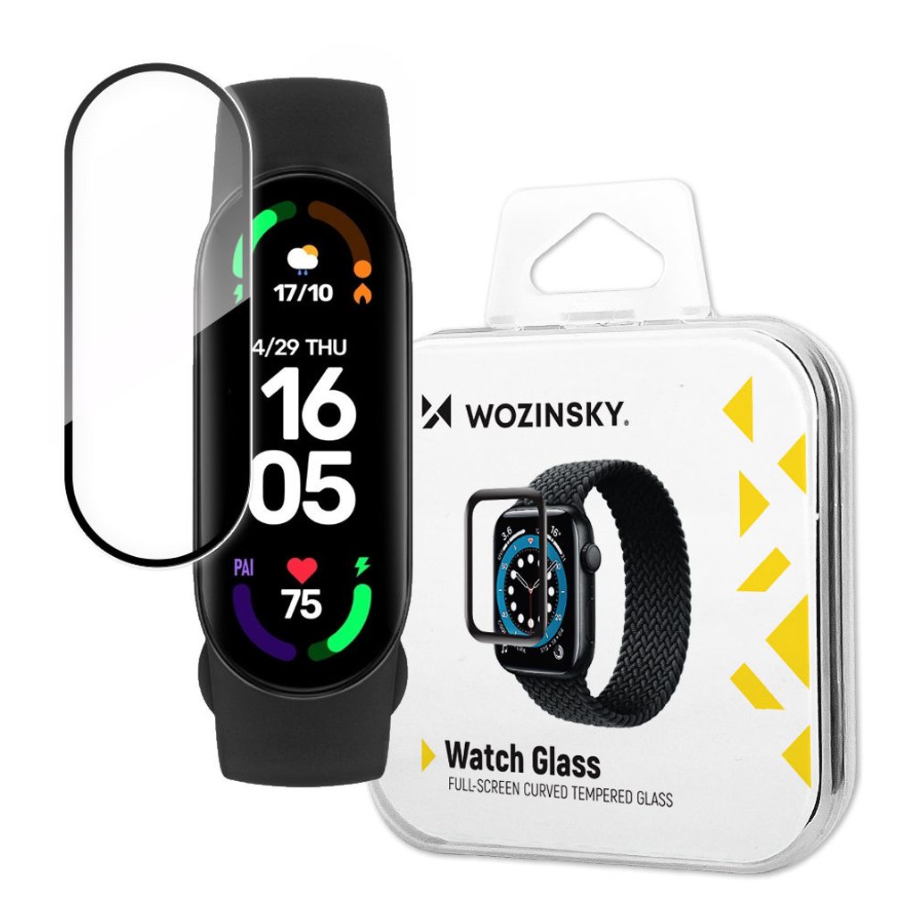 Wozinsky Watch Glass hybridní sklo, Xiaomi Mi Band 6, černé | Tvrzenaskla.eu