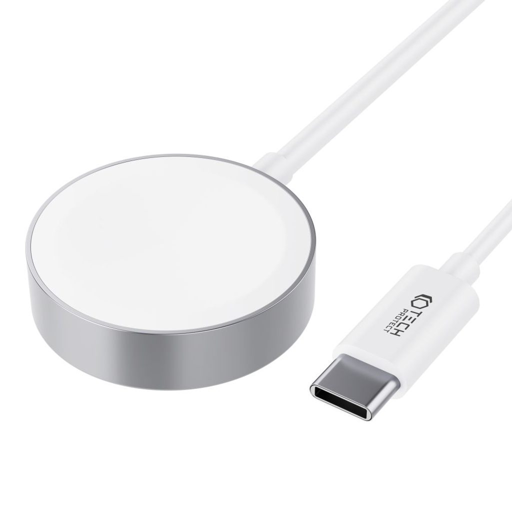 Tech-Protect UltraBoost - Magnetický nabíjací kábel pre Apple Watch - USB-C,  1,2 m, biely | Tvrdeneskla.eu