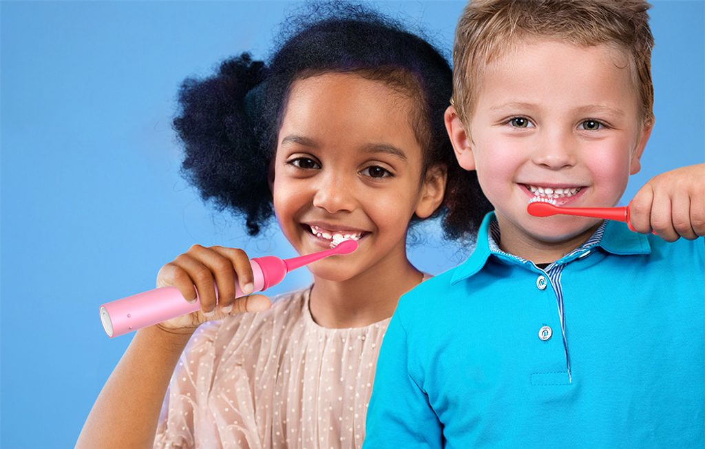 Bitvae BVK7S Sonický zubní kartáček s aplikací pro děti, sada špiček, modrý  | Tvrzenaskla.eu