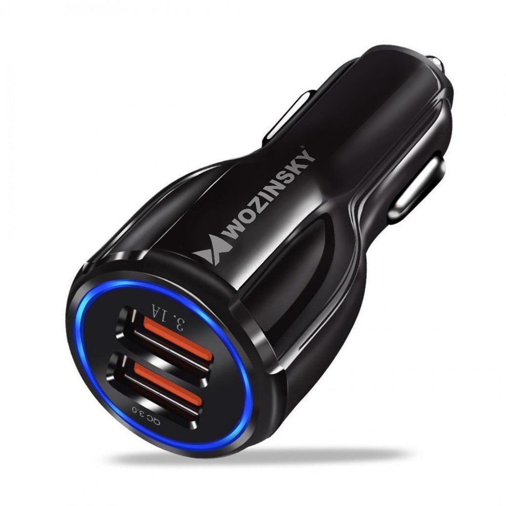 Wozinsky univerzális autós töltő, 2x USB Quick Charge 3.0 QC3.0 3.1A,  fekete (WCC-02) | Momanio.hu