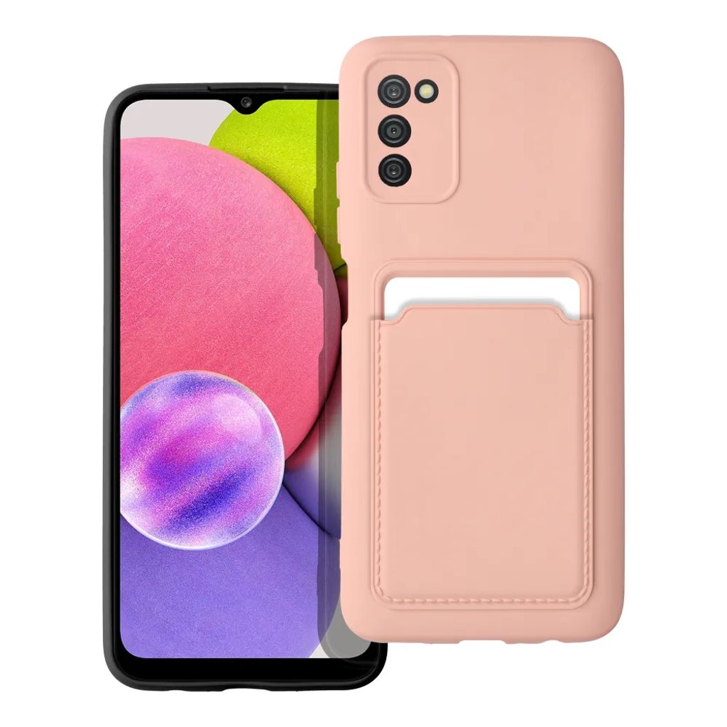 Husă Card Case, Samsung Galaxy A03s, roz | Momanio.ro