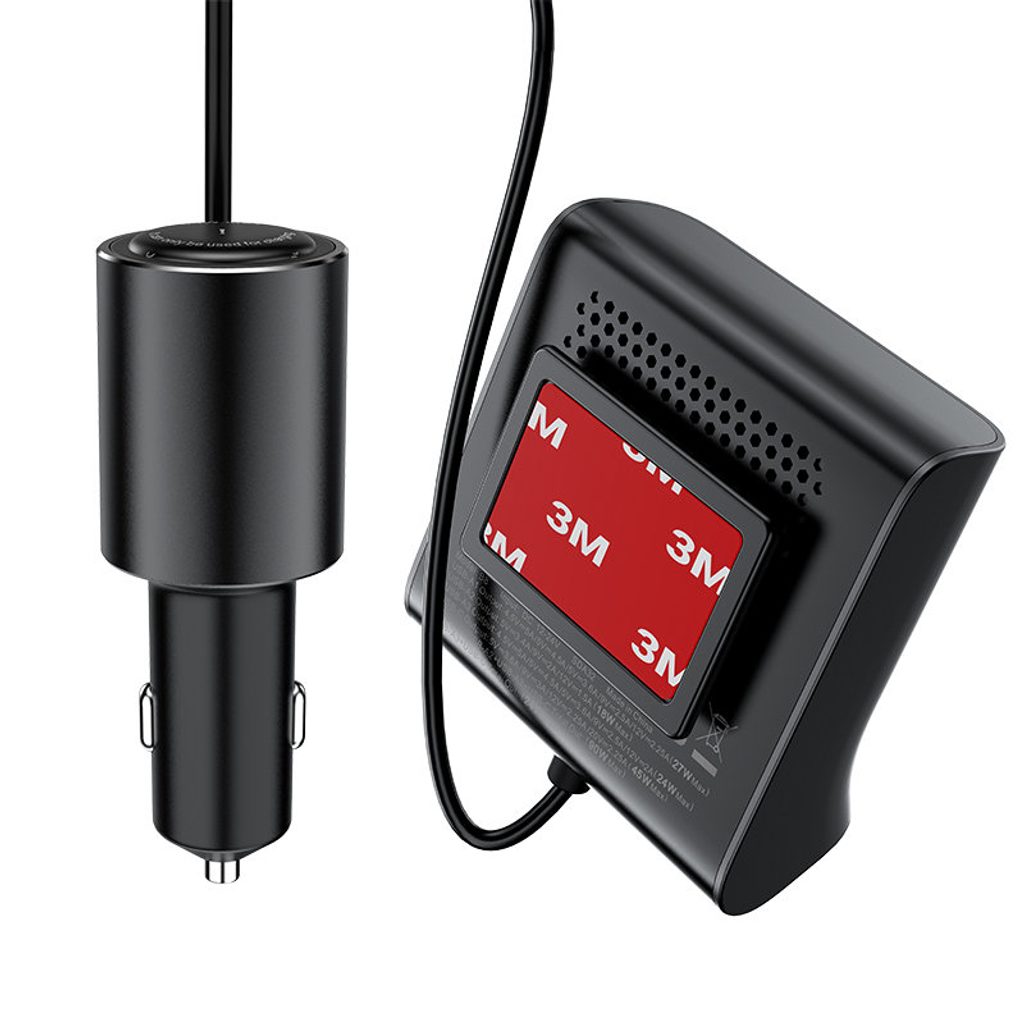Acefast nabíječka do auta 90W USB-C / 3x USB / do zásuvky zapalovače, PPS,  PD3.0, QC3.0, AFC, FCP, černá (B8 black) | Tvrzenaskla.eu