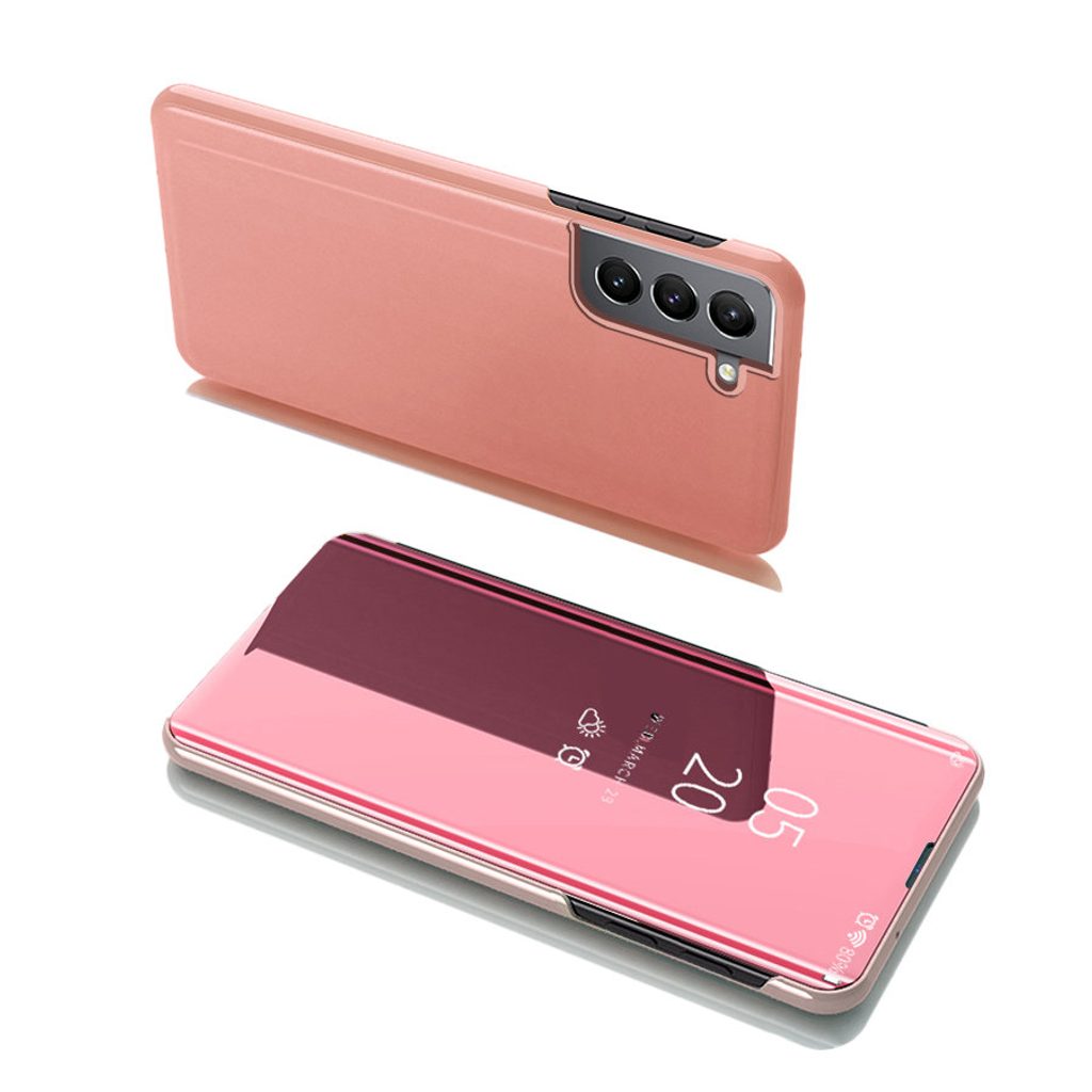 Clear view ružové púzdro na telefon Samsung Galaxy S22 Plus | Tvrdeneskla.eu