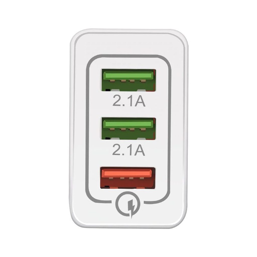 Wozinsky rychlý síťový nabíjecí adaptér Quick Charge QC 3.0 3x USB 30W,  bílý (WWC-01) | Tvrzenaskla.eu