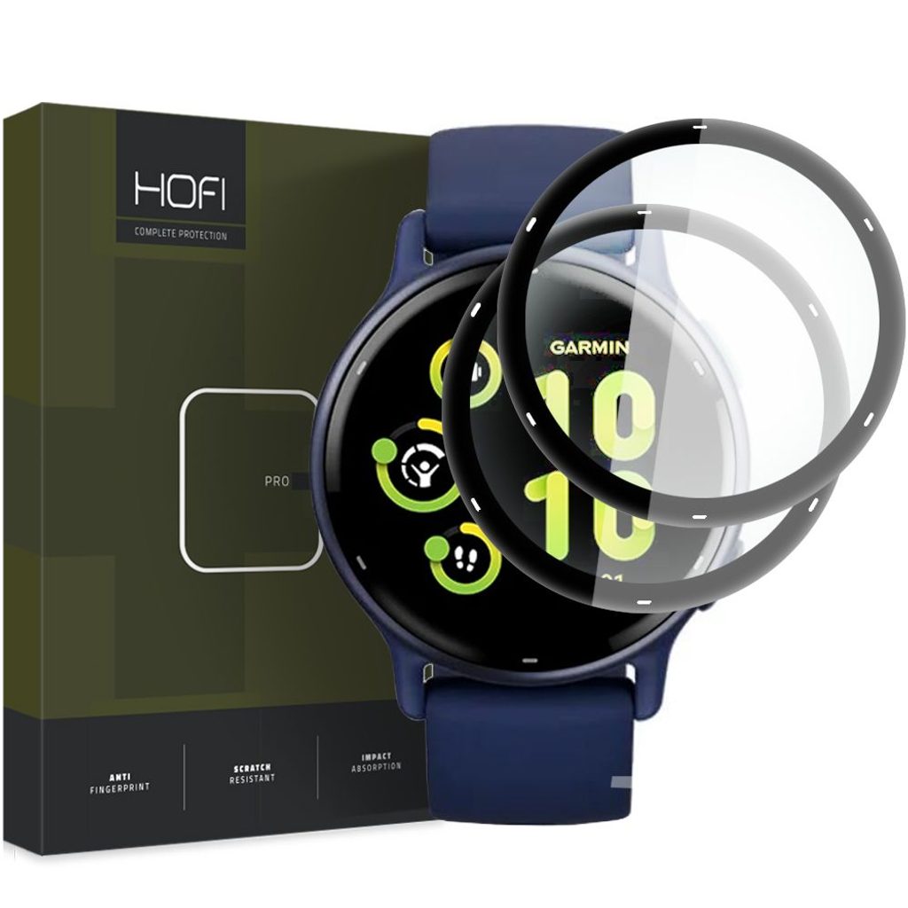 Hofi Pro+ set 2 Hybridných skel, Garmin Vivoactive 5, čierne |  Tvrdeneskla.eu