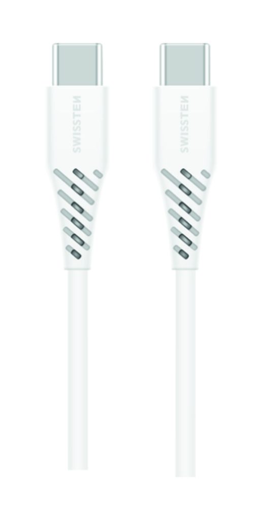Swissten datový kabel TPE, USB-C / USB-C, 5A (100W), 1,5m, bílý |  Tvrzenaskla.eu
