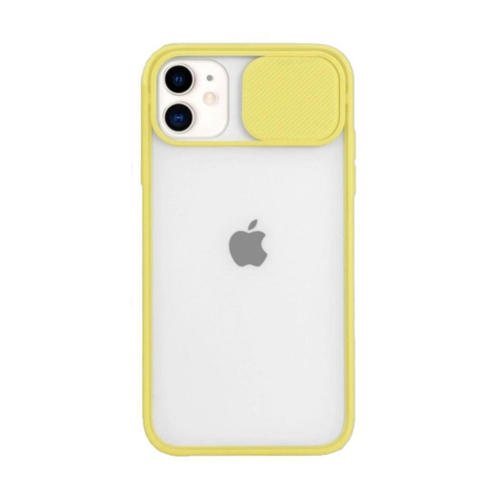 Obal se záslepkou, iPhone 12 Pro, žlutý | Tvrzenaskla.eu