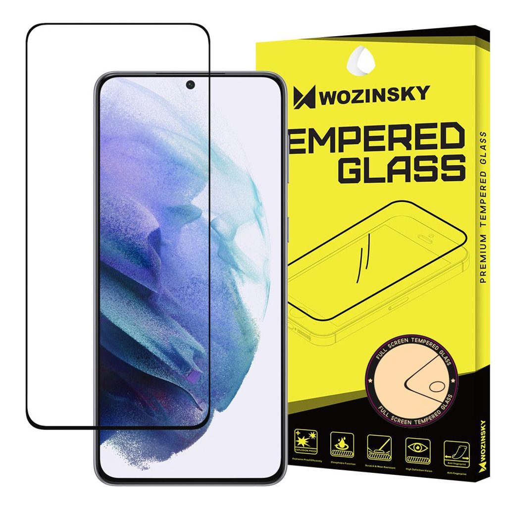 5D Edzett üveg Samsung Galaxy S21 Plus telefonhoz, fekete | Momanio.hu