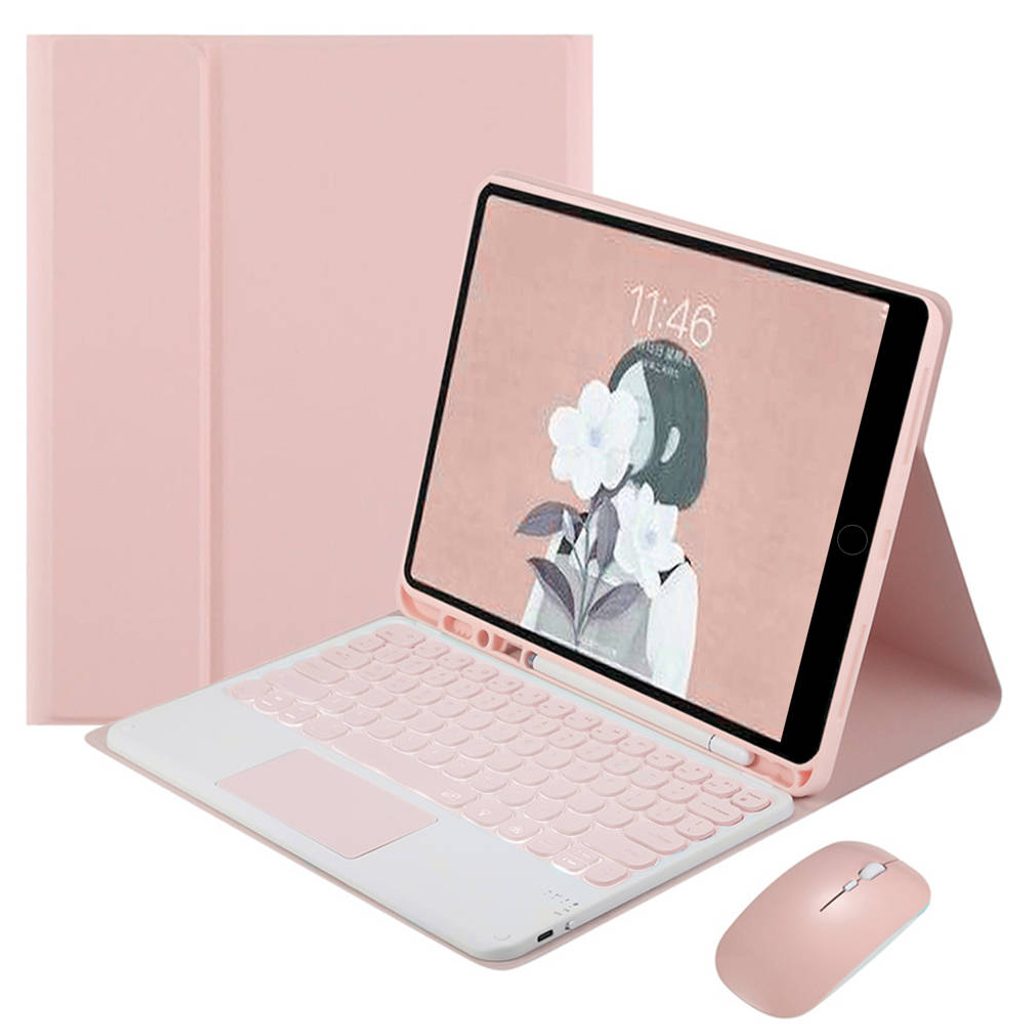 Tok billentyűzettel, egérrel és touchpaddel Apple iPad 7 / 8 / 9 (10.2"),  rózsaszínű | Momanio.hu