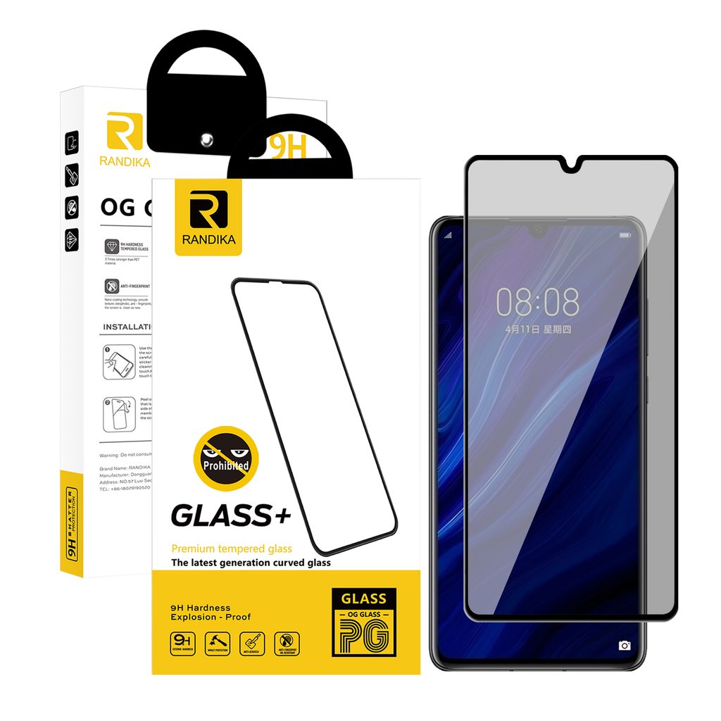 Folie sticlă securizată Privacy 5D, Huawei P30 Lite | Momanio.ro