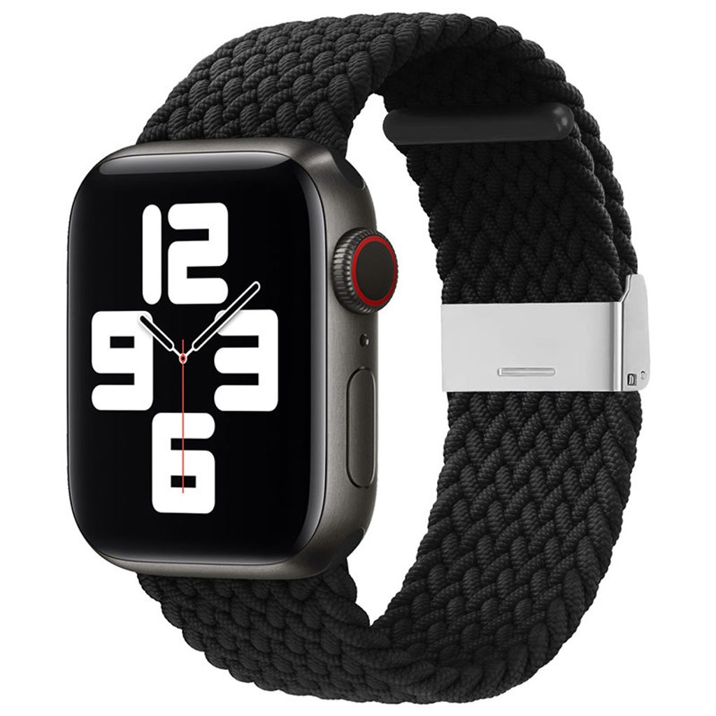 Strap Fabric remienok pre Apple Watch 6 / 5 / 4 / 3 / 2 (44 mm / 42 mm)  čierny | Tvrdeneskla.eu