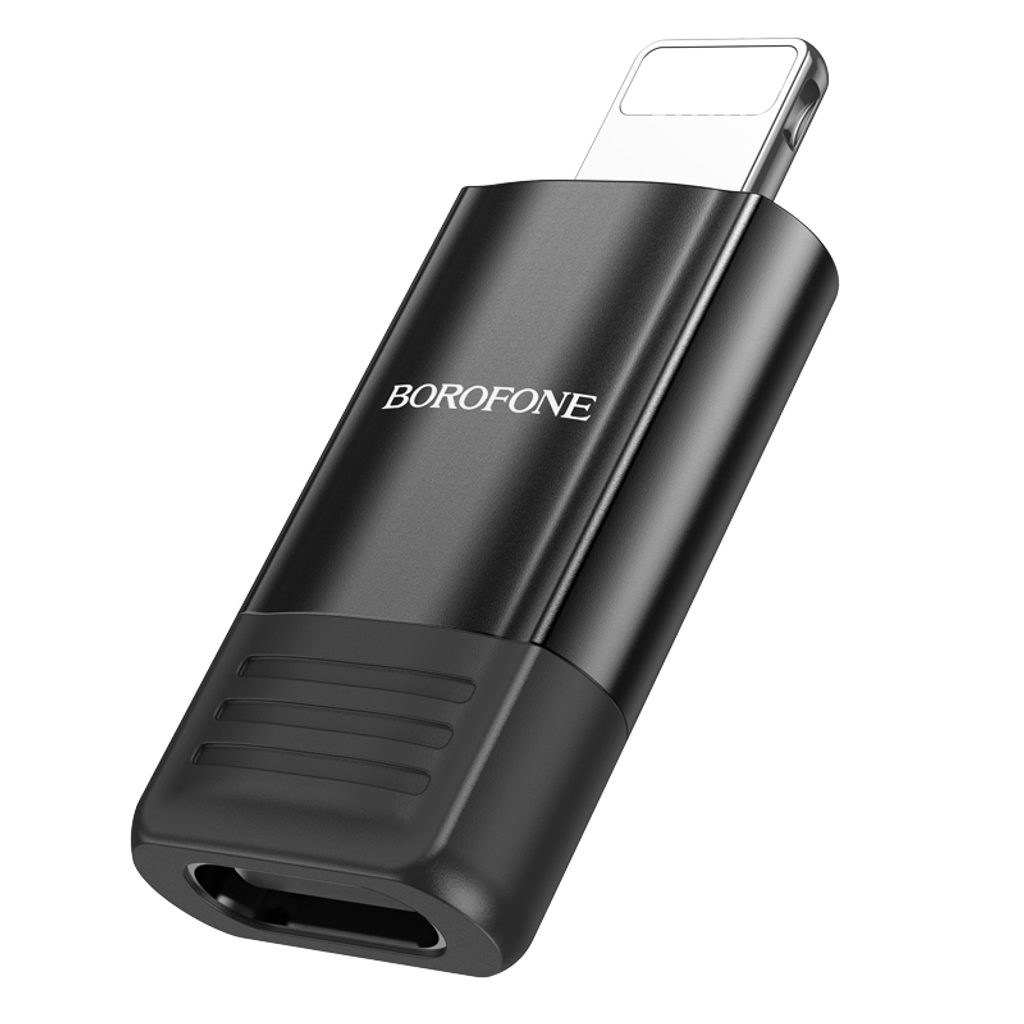 Borofone BV18 Adaptér, Lightning - USB-C, černý | Tvrzenaskla.eu