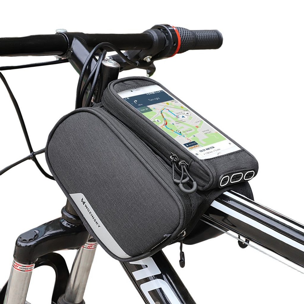 Wozinsky kerékpáros táska + levehető telefontok 6,5", 1,5 l, fekete  (WBB7BK) | Momanio.hu