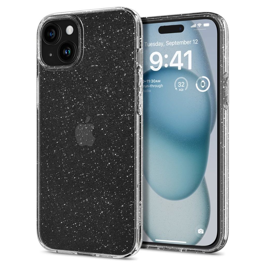 Spigen Liquid Crystal telefontok, iPhone 15, Glitter Crystal | Momanio.hu