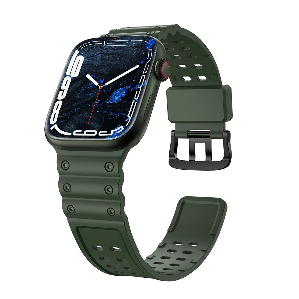 Strap Triple řemínek pro hodinky Apple Watch SE / 8 / 7 / 6 / 5 / 4 / 3 / 2  / 1 (49/45/44/42mm), zelený | Tvrzenaskla.eu