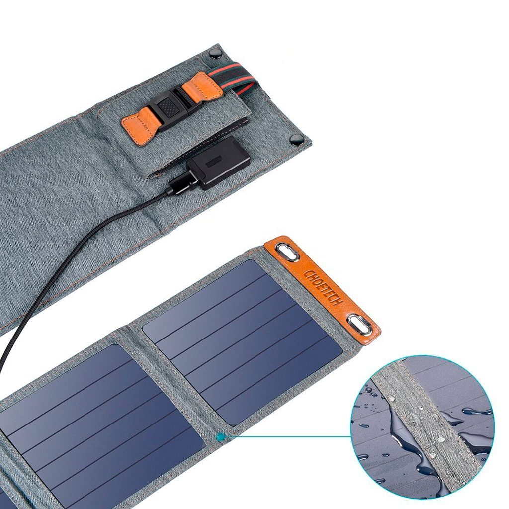 Choetech cestovná solárna nabíjačka s USB 14W, skladacia, šedá (SC004) |  Tvrdeneskla.eu