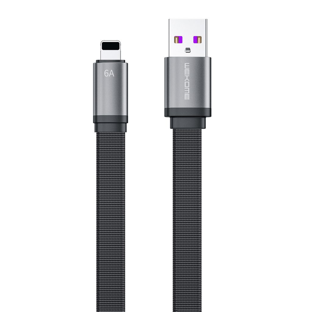 WK Design King Kong 2. gen., kabel USB - Lightning, pro rychlé nabíjení / přenos  dat, 6A, 1,3 m, černý (WDC-156i) | Tvrzenaskla.eu