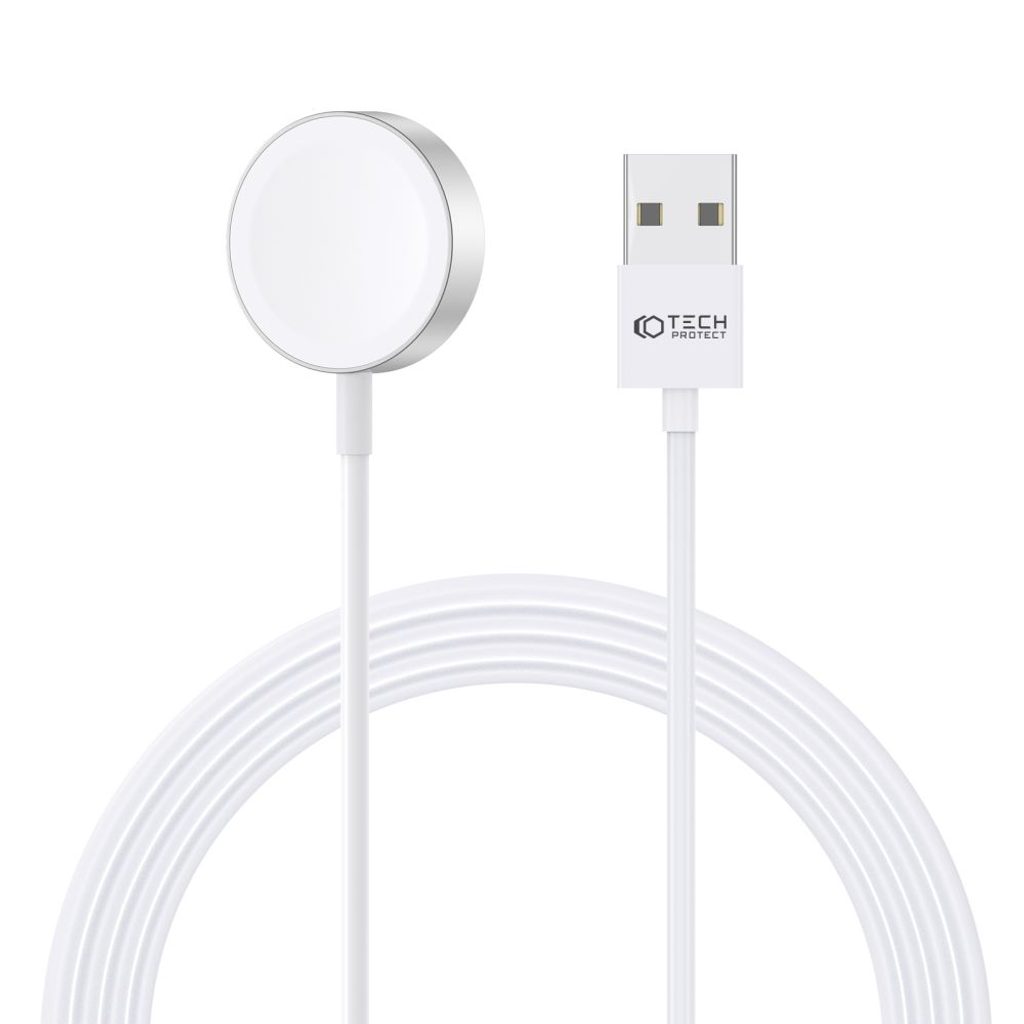 Tech-Protect UltraBoost - Magnetický nabíjecí kabel pro Apple Watch -  USB-A, 1,2 m, bílý | Tvrzenaskla.eu
