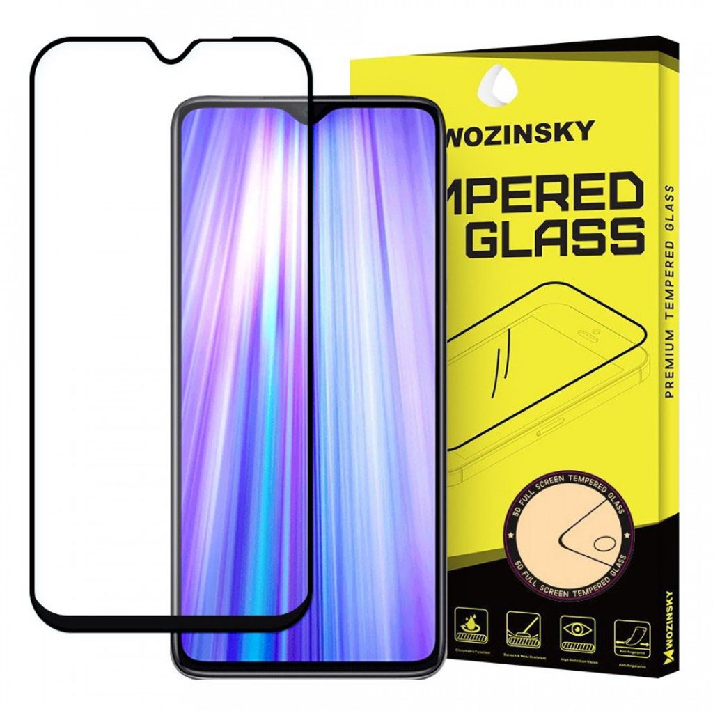 Folie sticlă securizată 5D pentru Xiaomi Redmi Note 8 PRO, neagră |  Momanio.ro
