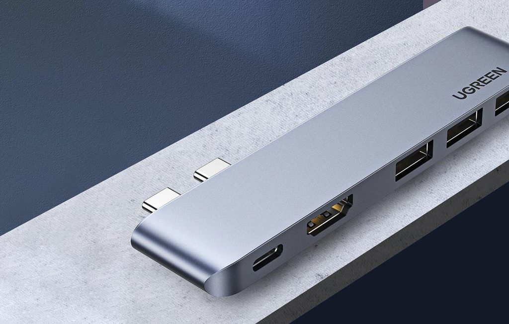 Ugreen 6v2 HUB adaptér CM251, USB-C pre MacBook Air/Pro, sivý |  Tvrdeneskla.eu