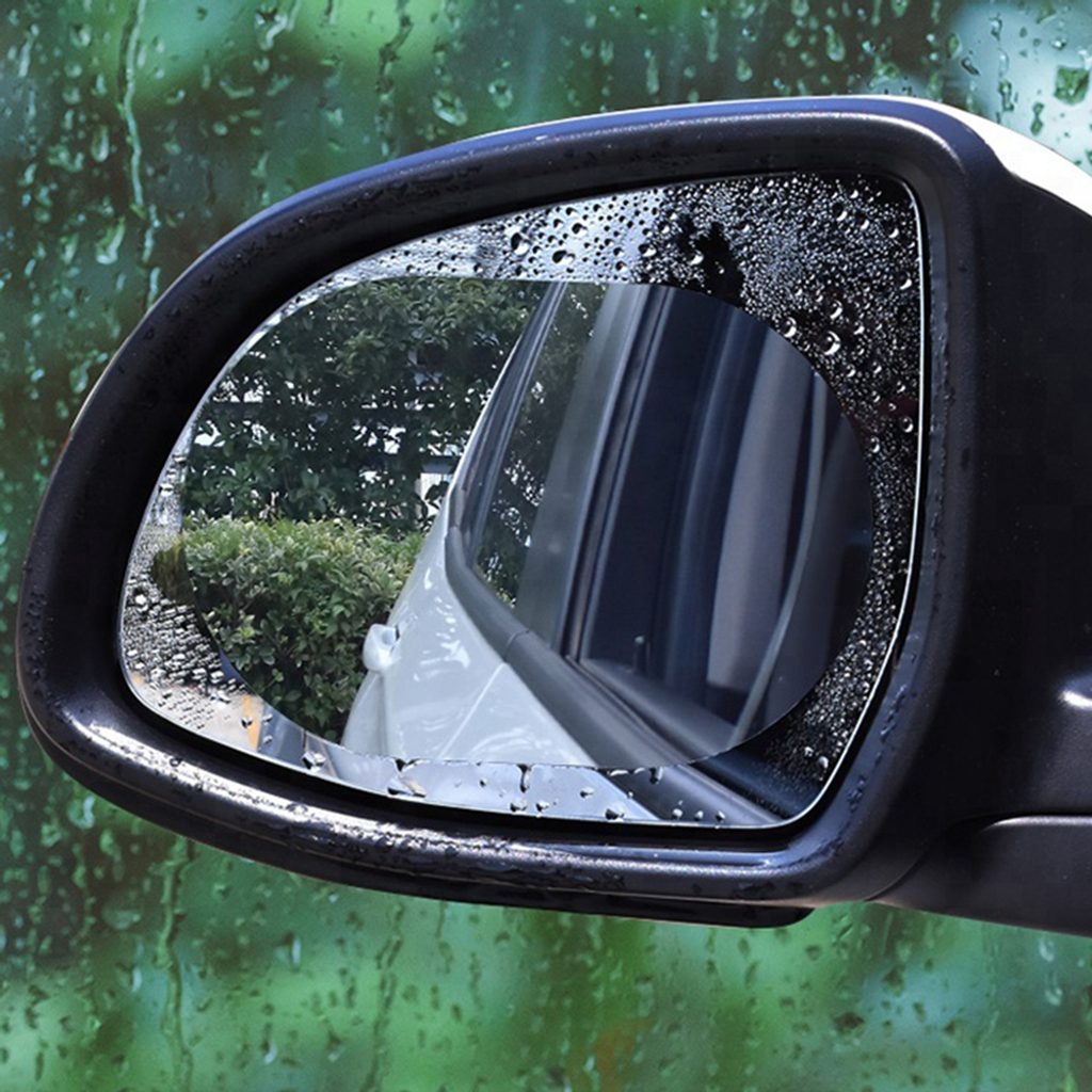 Techsuit Fólie proti dešti (2 balení) pro zpětné zrcátko automobilu,  95x135mm, průhledná | Tvrzenaskla.eu