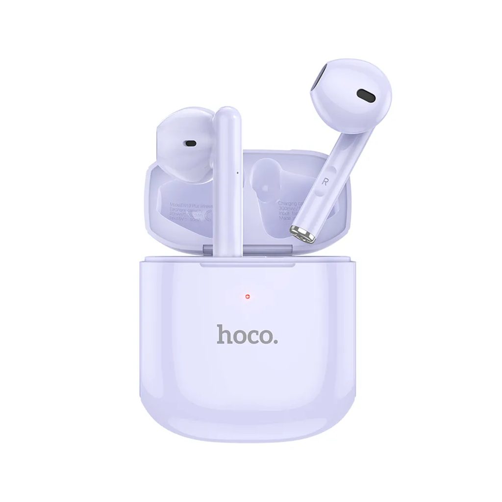 Hoco EW19 Plus Delighted bezdrátová Bluetooth sluchátka TWS, fialová |  Tvrzenaskla.eu
