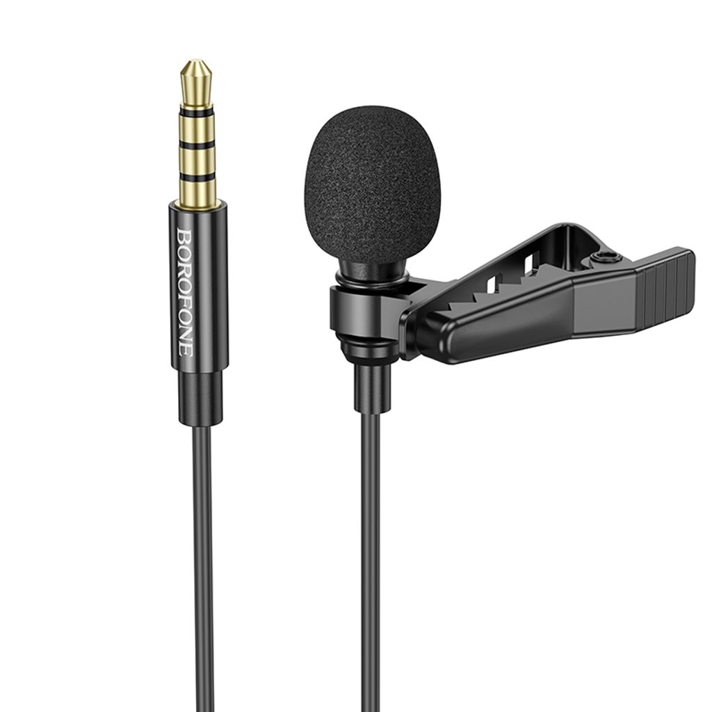 Borofone BFK11 Elegant kravatový mikrofón, Jack 3,5 mm, čierny |  Tvrdeneskla.eu