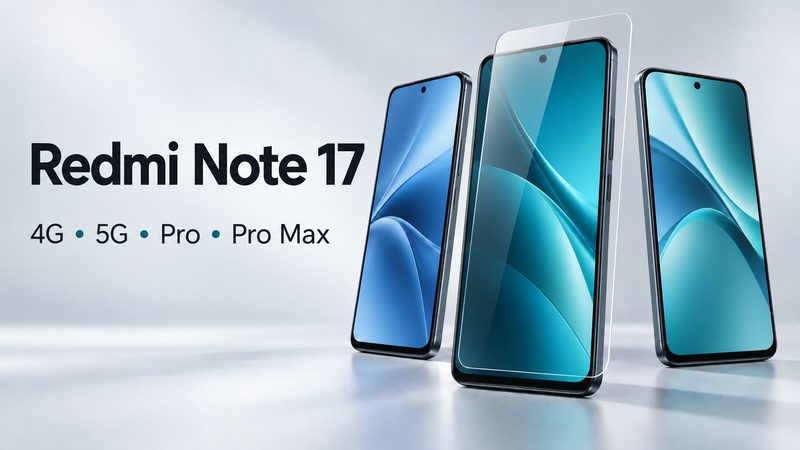 Xiaomi Redmi Note 17: 4G, 5G, Pro versioonid ja klaasi valik