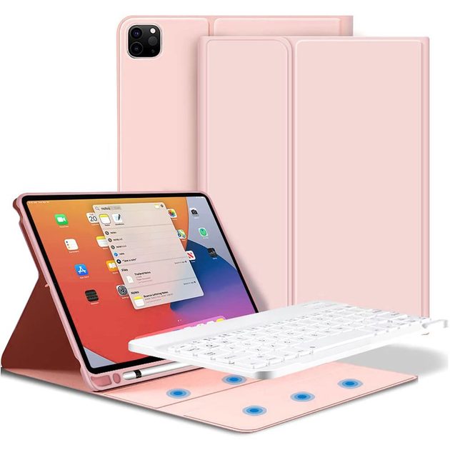 Tech-Protect SC Pen + billentyűzet tok, Apple iPad Pro 11 2020 / 2021 /  2022, rózsaszín | Momanio.hu