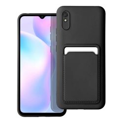 Husă Card Case, Xiaomi Redmi 9A / 9AT, neagră | Momanio.ro