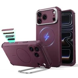ESR Cyber Tough Kickstand MagSafe cover til iPhone 17 Pro Max / 18 Pro Max - Vinrødt