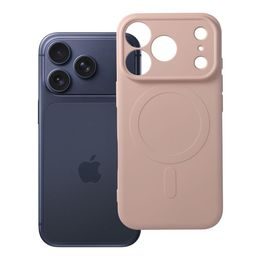 iPhone 17 Pro / 18 Pro silikoninis dėklas su kameros apsauga MagSafe – rožinė