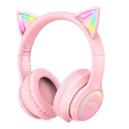 Onikuma B90 Herní sluchátka Bluetooth, růžová