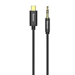 Baseus Yiven Audio kabel USB-C - Mini jack 3,5 mm, 1,2 m, černý