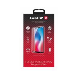 Swissten Full Glue, Color frame, Case friendly, Zaščitno kaljeno steklo, Apple iPhone 15 Pro, črno