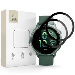 Tech-Protect Hibridno steklo Flex+, Garmin Vivoactive 6, črno, 2 kosa