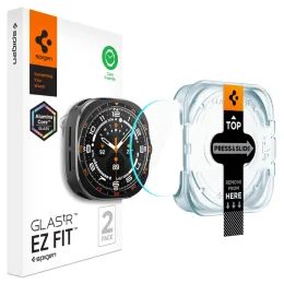 Spigen Glas.Tr Ez Fit Beskyttelsesglas til Samsung Galaxy Watch Ultra 2 2026 (47 mm) - 2 stk.