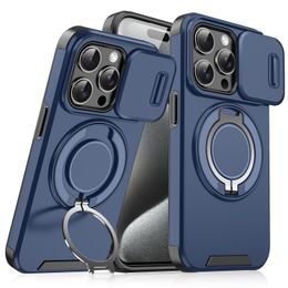 Camslide Stand obal, iPhone 15, modrý