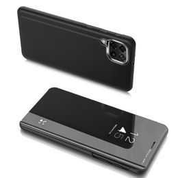 Clear view husă neagră pentru telefon Samsung Galaxy A22 5G